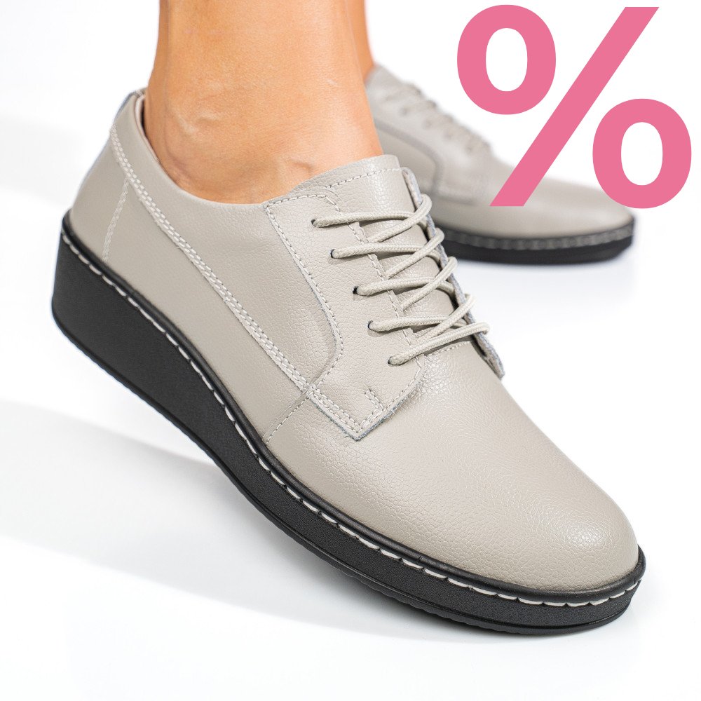 PANTOFI GREY PIELE NATURALA ASPP2114