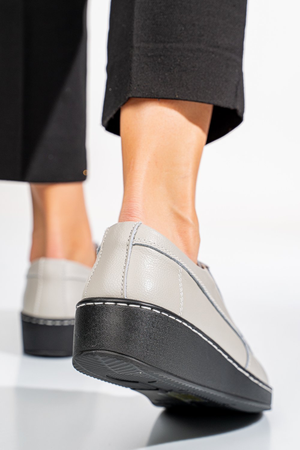 PANTOFI GREY PIELE NATURALA ASPP2114