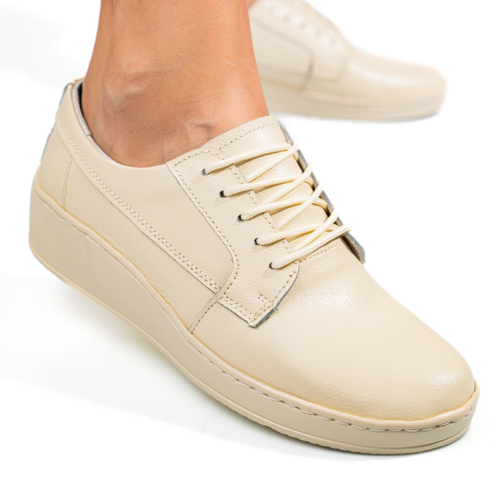 PANTOFI BEIGE PIELE NATURALA ASPP2114