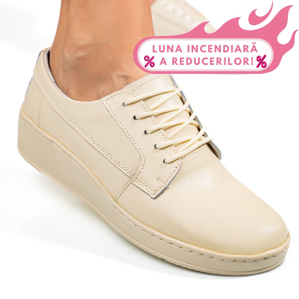 PANTOFI BEIGE PIELE NATURALA ASPP2114