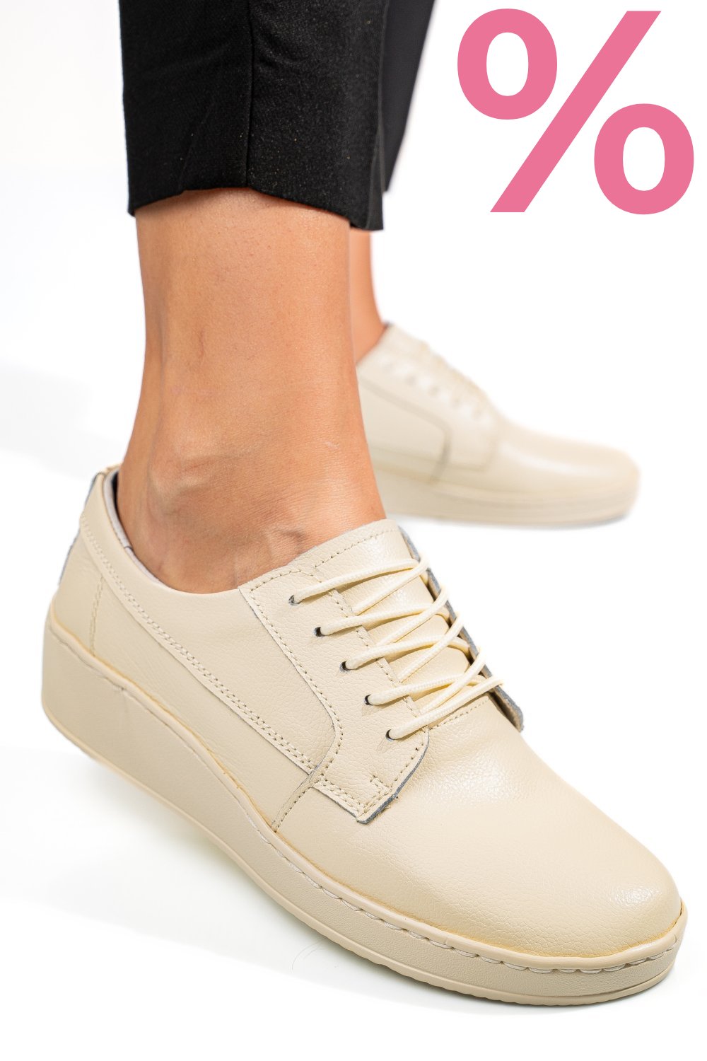 PANTOFI BEIGE PIELE NATURALA ASPP2114