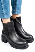 GHETE NEGRE PIELE NATURALA 1SP0602