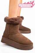 SOPRANI COUTURE, CIZME MARO INCHIS PIELE NATURALA INTOARSA SCW421P14
