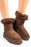 SOPRANI COUTURE, CIZME MARO INCHIS PIELE NATURALA INTOARSA SCW421P14