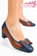 Pantofi bleumarin maro piele naturala 5s77000