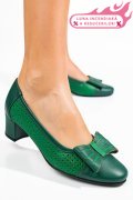 PANTOFI VERDE DESCHIS PIELE NATURALA 5S77000