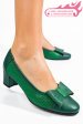Pantofi verde deschis piele naturala 5s77000