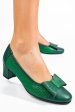 Pantofi verde deschis piele naturala 5s77000