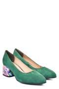 PANTOFI VERDE COLOR PIELE NATURALA INTOARSA 5S77002