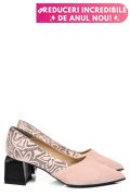 PANTOFI NUDE PIELE NATURALA INTOARSA 5S77460