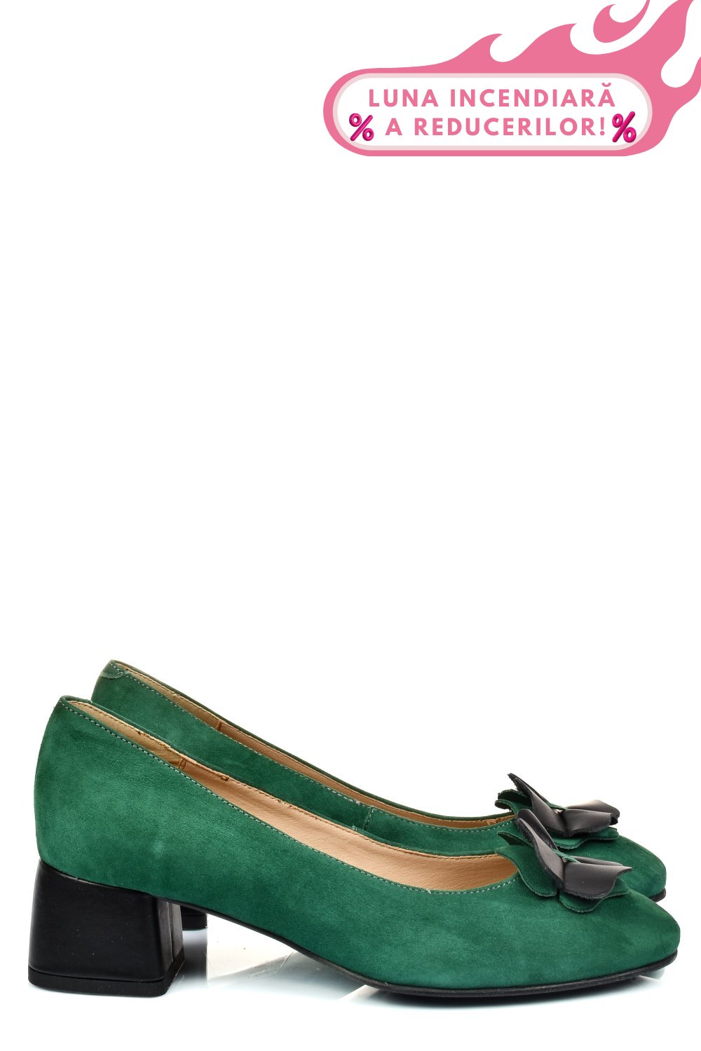 PANTOFI VERZI PIELE NATURALA INTOARSA 5S77555