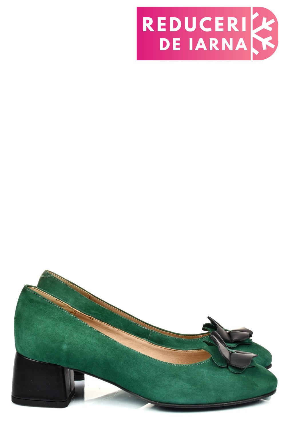 PANTOFI VERZI PIELE NATURALA INTOARSA 5S77555