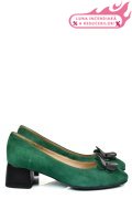 PANTOFI VERZI PIELE NATURALA INTOARSA 5S77555