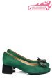 Pantofi verzi piele naturala intoarsa 5s77555