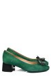 Pantofi verzi piele naturala intoarsa 5s77555
