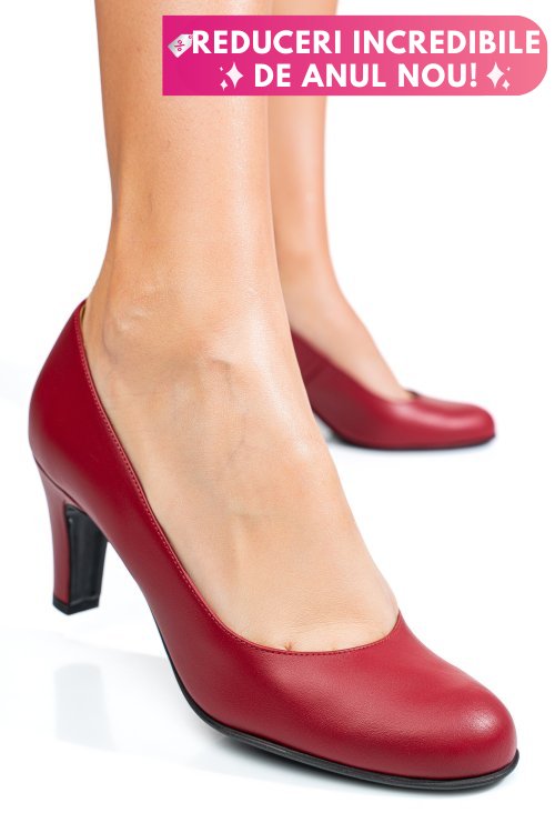 Pantofi rosii piele naturala 3s77152