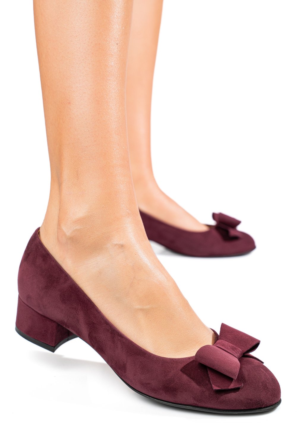 PANTOFI DAMA GUBAN PIELE NATURALA INTOARSA BORDO 3S77484