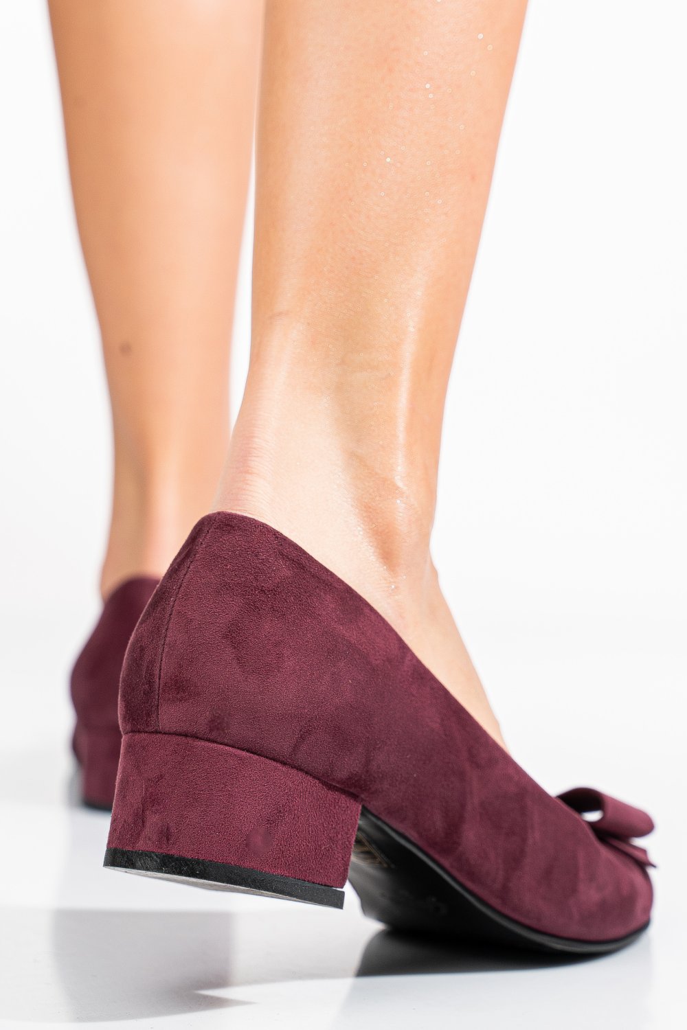 PANTOFI DAMA GUBAN PIELE NATURALA INTOARSA BORDO 3S77484