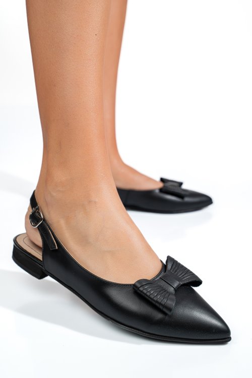 Balerini negri piele naturala 3s7720b