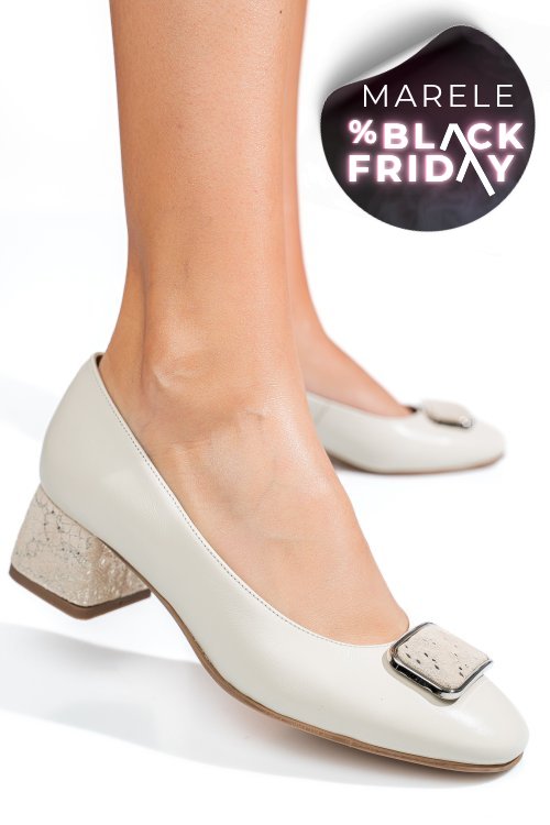 Pantofi bej piele naturala 5s77544