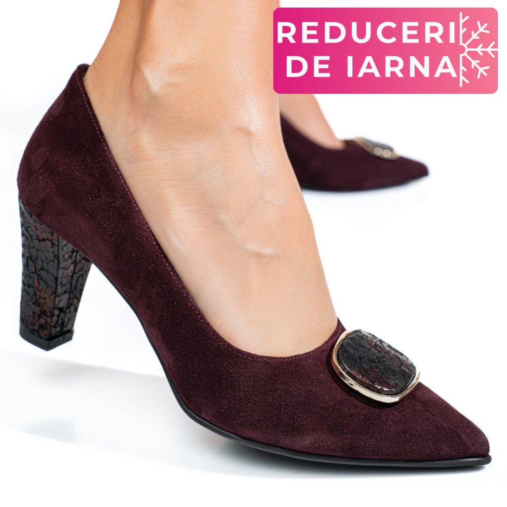 PANTOFI VISINII PIELE NATURALA INTOARSA 5S77655