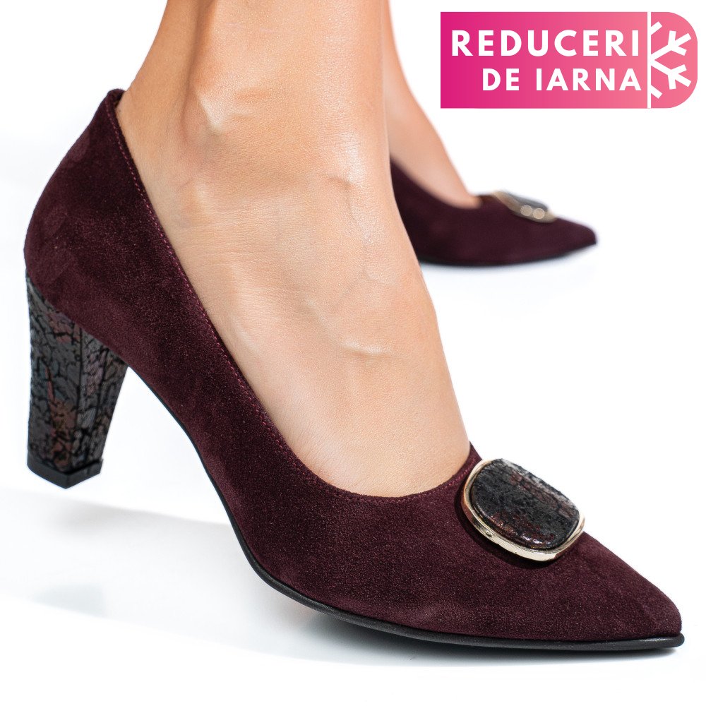 PANTOFI VISINII PIELE NATURALA INTOARSA 5S77655