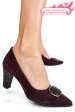 Pantofi visinii piele naturala intoarsa 5s77655
