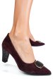 Pantofi visinii piele naturala intoarsa 5s77655
