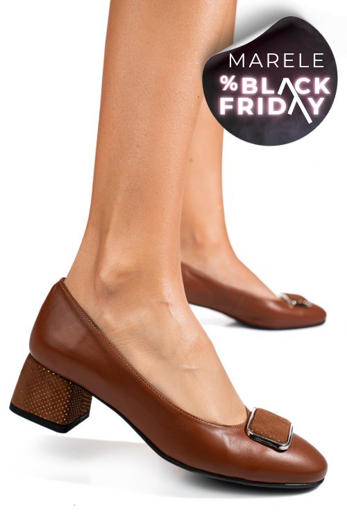 Pantofi maro piele naturala 5s77544