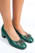 PANTOFI VERZI PIELE NATURALA 5S77444