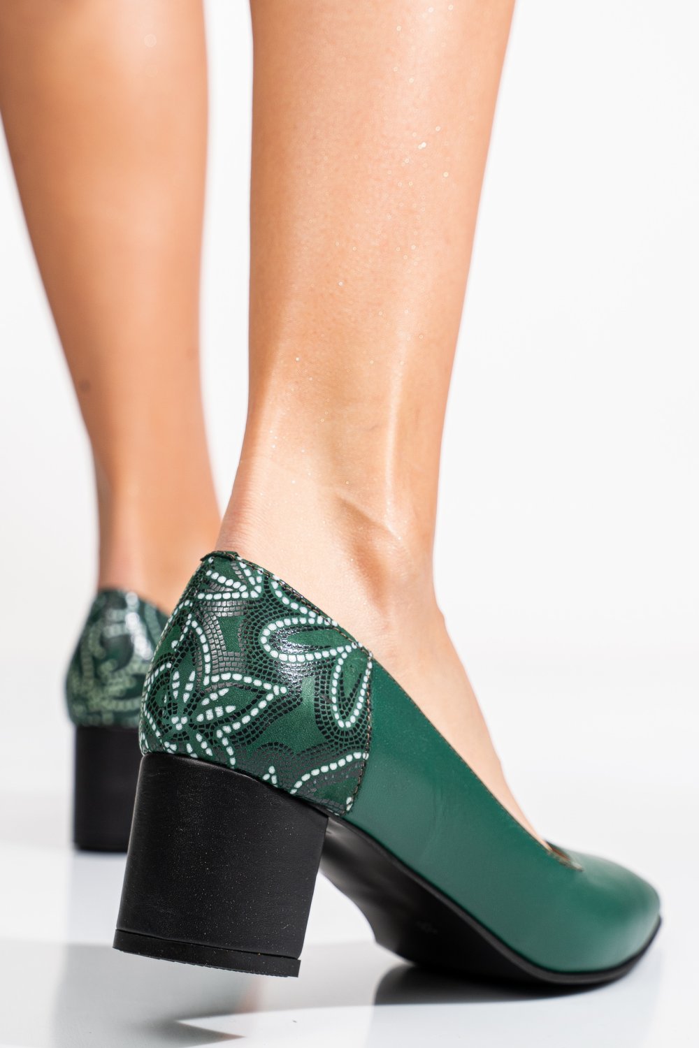 PANTOFI VERZI PIELE NATURALA 5S77602