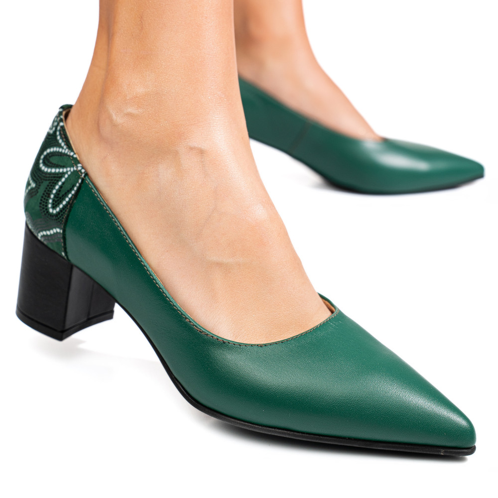 PANTOFI VERZI PIELE NATURALA 5S77602