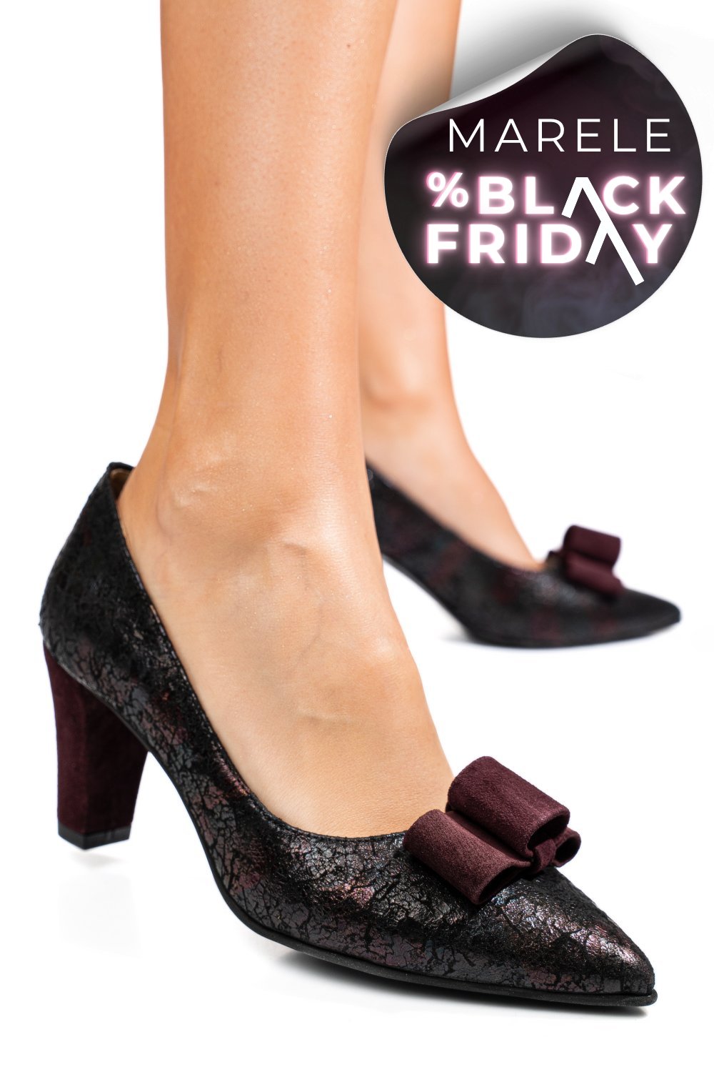 PANTOFI VISINII PIELE NATURALA 5S77665