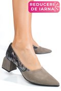 PANTOFI GRI PIELE NATURALA INTOARSA 5S77460