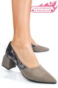PANTOFI GRI PIELE NATURALA INTOARSA 5S77460