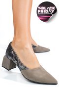 PANTOFI GRI PIELE NATURALA INTOARSA 5S77460