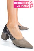 PANTOFI GRI PIELE NATURALA INTOARSA 5S77460