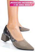 PANTOFI GRI PIELE NATURALA INTOARSA 5S77460