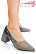 Pantofi gri piele naturala intoarsa 5s77460