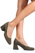 PANTOFI OLIVE PIELE NATURALA INTOARSA 5S77003