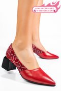 PANTOFI ROSII PIELE NATURALA 5S77460
