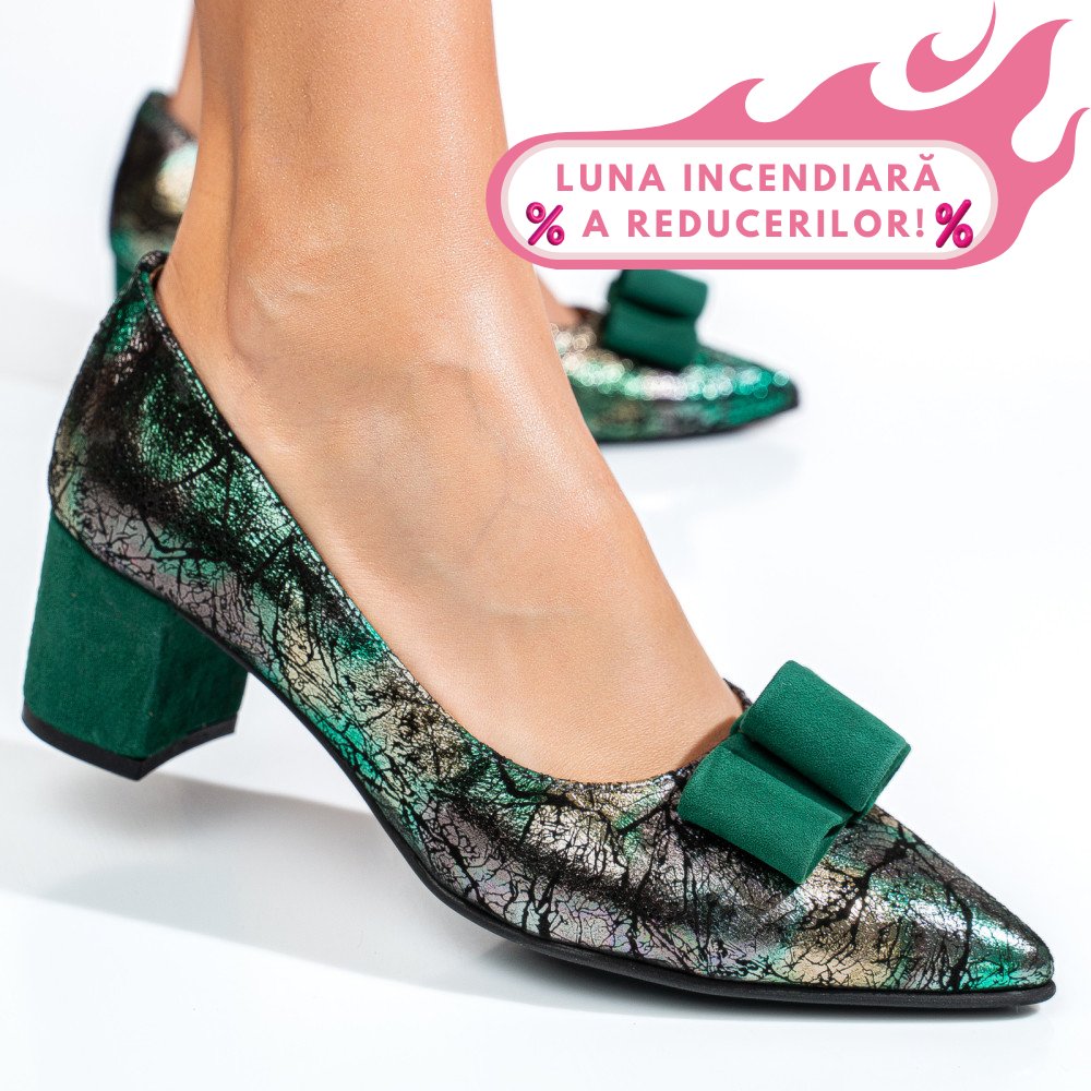 PANTOFI VERDE PIELE NATURALA INTOARSA 5S77505NEF