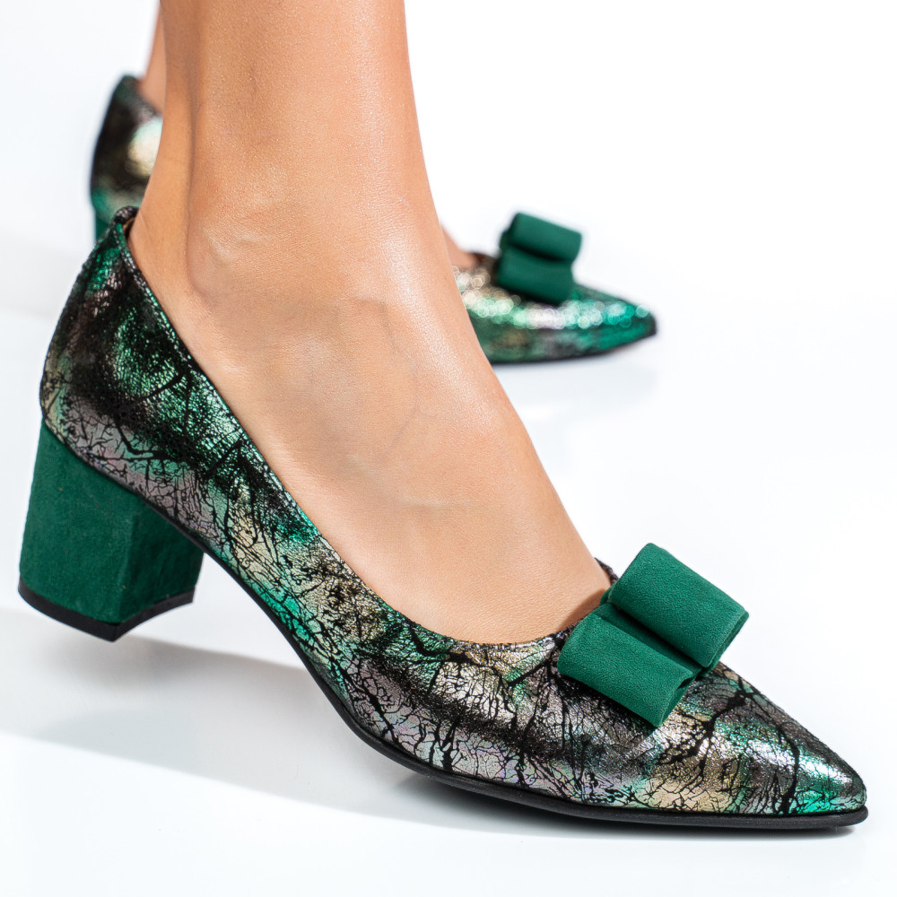 PANTOFI VERDE PIELE NATURALA INTOARSA 5S77505NEF