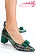 Pantofi verde piele naturala intoarsa 5s77505nef