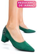 PANTOFI ALL GREEN PIELE NATURALA INTOARSA 5S77602