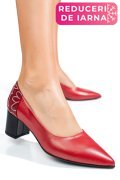 PANTOFI ROSII PIELE NATURALA 5S77602