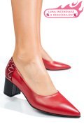 PANTOFI ROSII PIELE NATURALA 5S77602