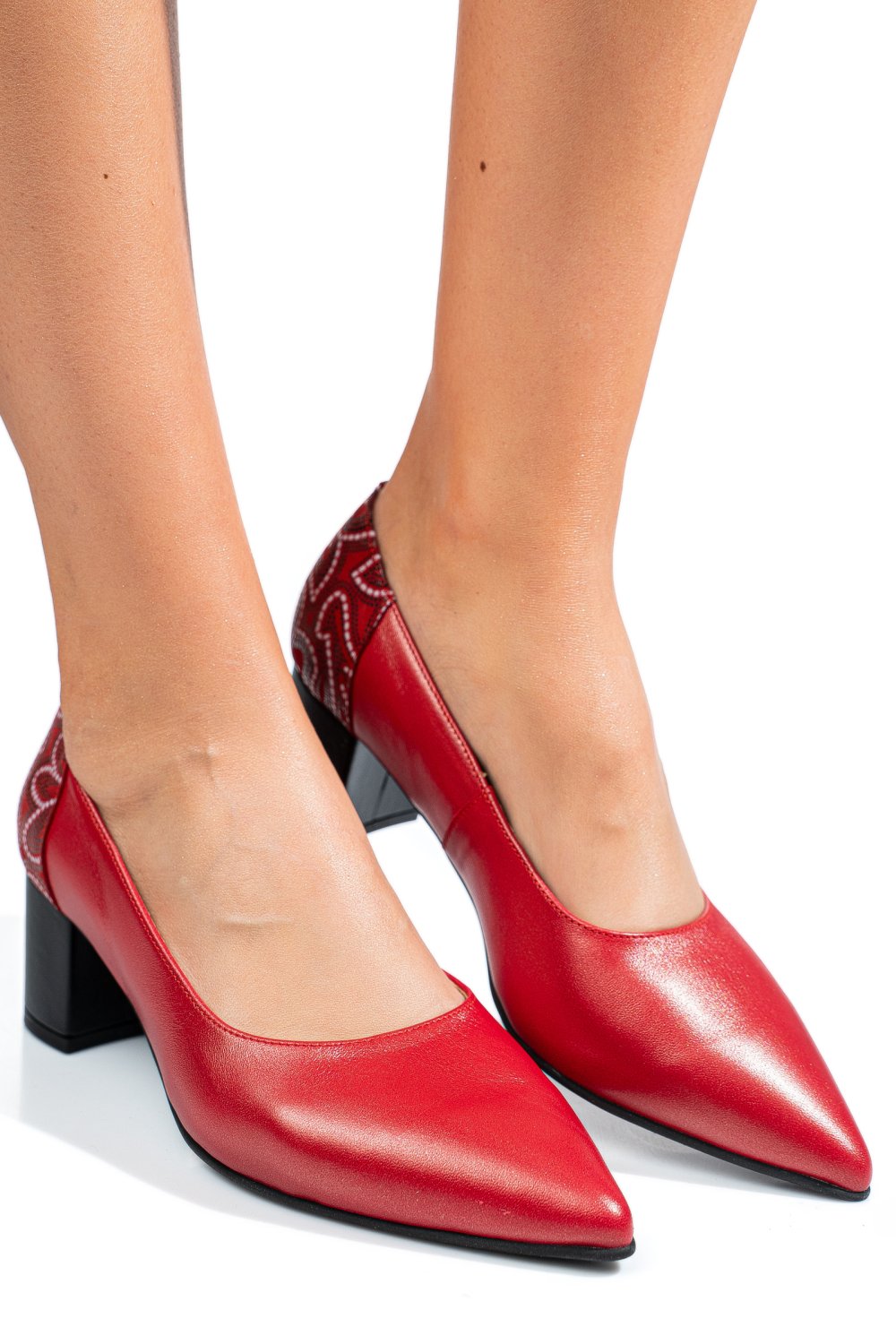 PANTOFI ROSII PIELE NATURALA 5S77602