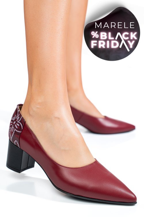 Pantofi visinii piele naturala 5s77602