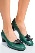 PANTOFI VERZI PIELE NATURALA 5S77555